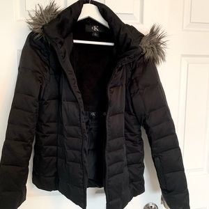 Calvin Klein black down-filled winter coat
